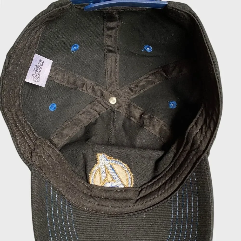 Marvel Avengers Snapback Hat Black Embroidered One Size Baseball Cap Summer